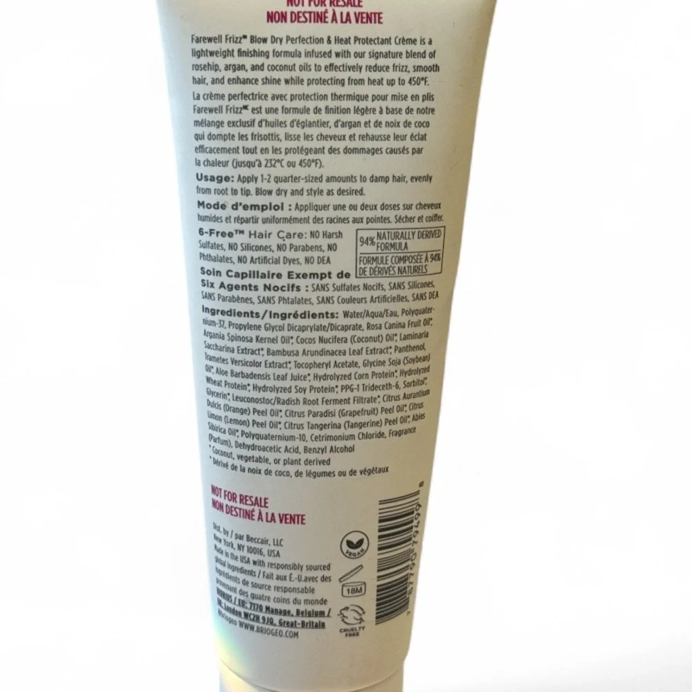 Briogeo Farewell Frizz Blow Dry Perfection & Heat Protectant Crème - Picture 2 of 2